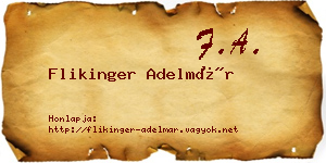 Flikinger Adelmár névjegykártya